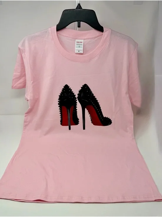Pink Red-Bottom Stiletto Graphic Tee - Picture 2 of 4